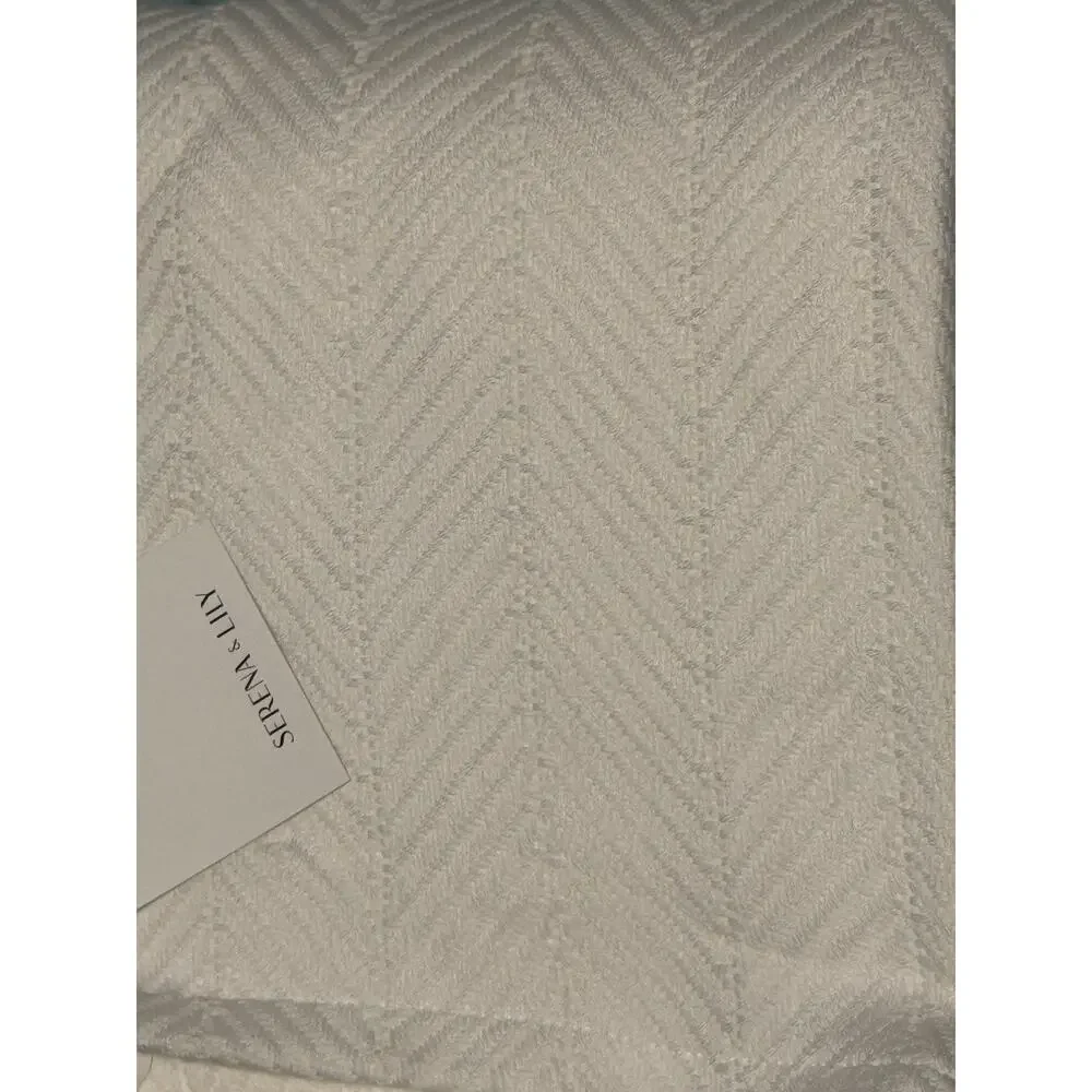 NWT Serena & Lily Essential Cotton Bed Blanket Twin White Retail $148